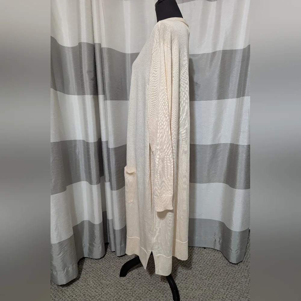 Women's Peach Long Open Front Knit Cardigan Size: 5X - Picture 5 of 8